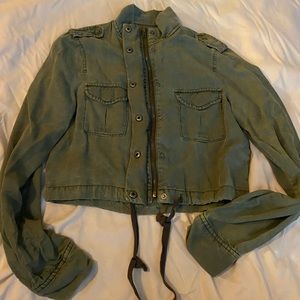 Crop Green Jacket